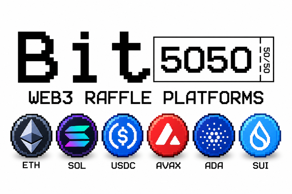 Multi-chain crypto raffle protocol — BIT5050 Web3 raffle platforms on ETH, SOL, USDC, AVAX, ADA, and SUI