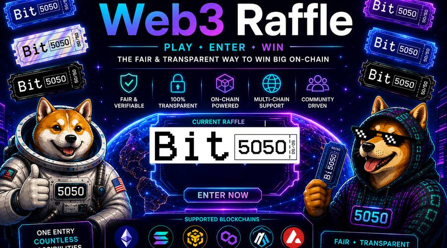 BIT5050 crypto raffle platform — 17+ chains, no token required, provably fair draws, and live deployment