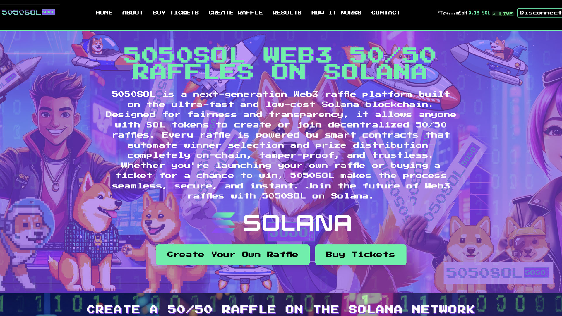 5050SOL Platform Screenshot 1