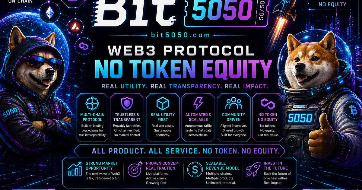 BIT5050 Web3 Protocol No Token Equity — Pure Equity Investment Model, No Governance Token, Delaware C-Corp, Protocol Fee Revenue